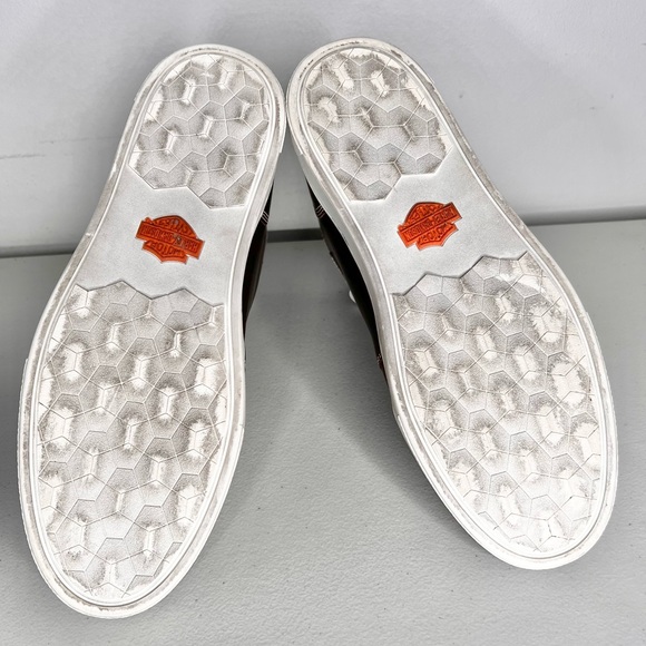 Harley Davidson Steinman 7 Waterproof Hi Top Sneakers Brown Leather Size 10.5 - Picture 7 of 7